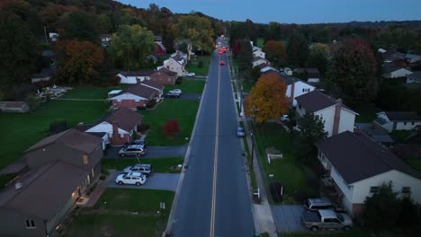 american neighborhood after dark