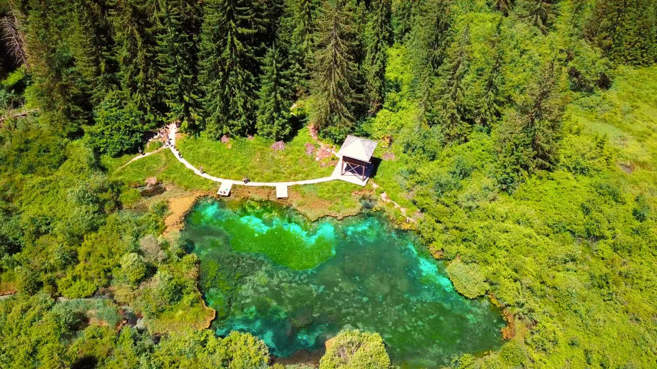 Riprese aeree 4K con drone delle Sorgenti di Zelenci.