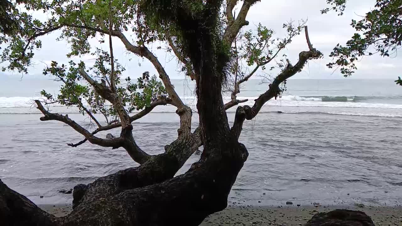 Tapalang Beach scenery in Mamuju, West Sulawesi, Indonesia_slow motion