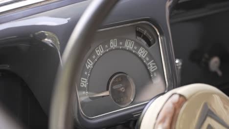 classic car dashboard close-up