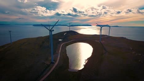 molinos de viento para la producción de energía eléctrica havoygavelen parque de molinos de viento noruega