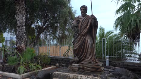 peter statue capernaum israel ancient