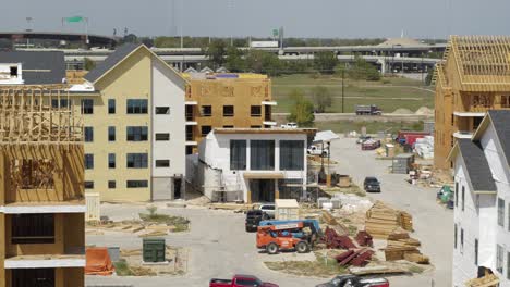 Aerial-view-of-new-home-development-in-Houston,-Texas