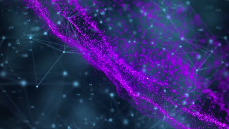 Animation-of-network-of-connections-with-glowing-purple-mesh