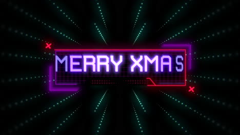 merry xmas with hud elements and neon lines