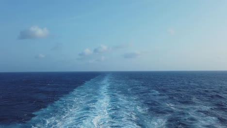 timelapse-of-ocean-with-wake-from-back-of-cruise-ship--Medium-Speed