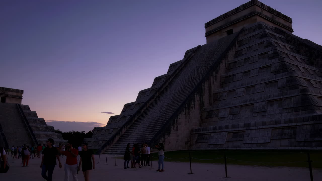 Chichen Itza Pyramid at Sunset