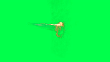 efecto de explosión en pantalla verde