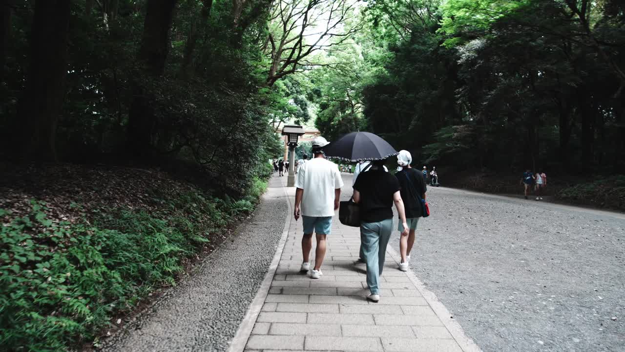 4k cinematic footage of japanese people walking in a parc Tokyo