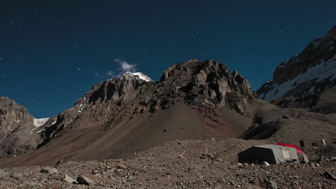 별이 있는 밤에 aconcagua 시간 경과 광장 아르헨티나 1