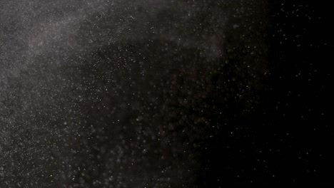 powder isolated on black background