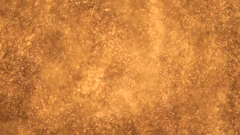 elegant, detailed, and golden particles flow with shallow depth of field underwater