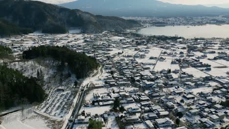 impresionante inclinación hacia arriba revela sobre el monte fuji paisaje cubierto de nieve en el monte fuji