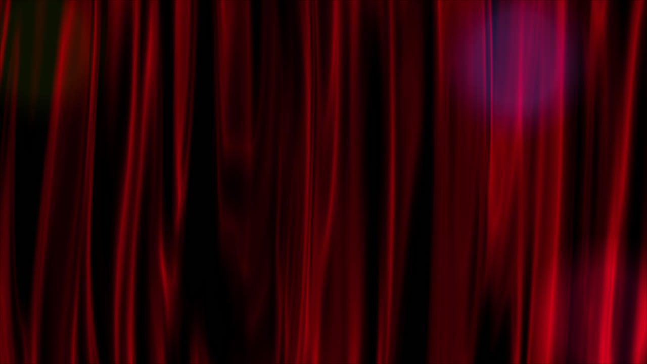 cortinas drapeadas en rojo