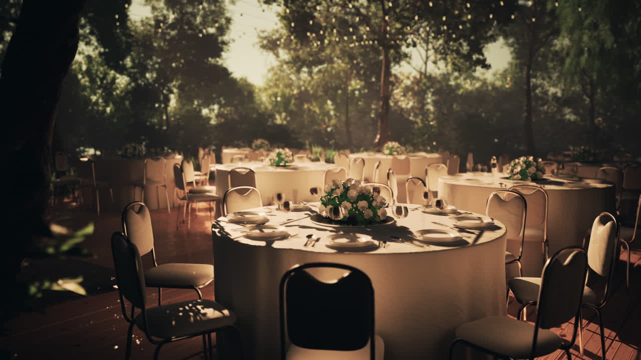 정원에서 야외 결혼식