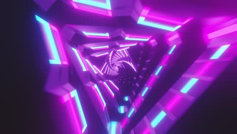 neon tunnel abstract 3d rendering