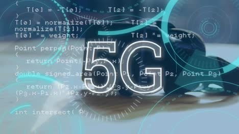 Programmcodes-Und-5g-Geschrieben-Inmitten-Futuristischer-Kreise