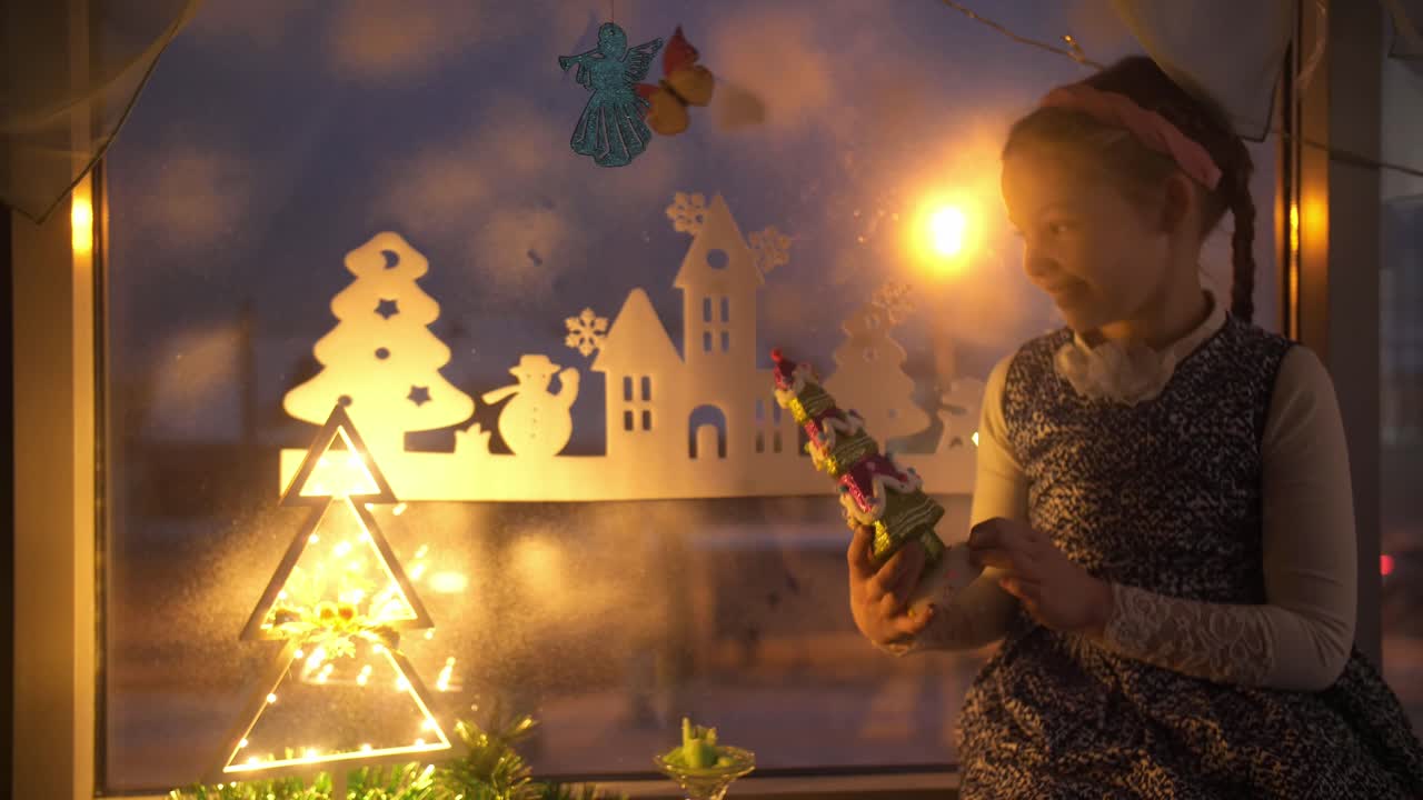 Christmas Girl by the Window