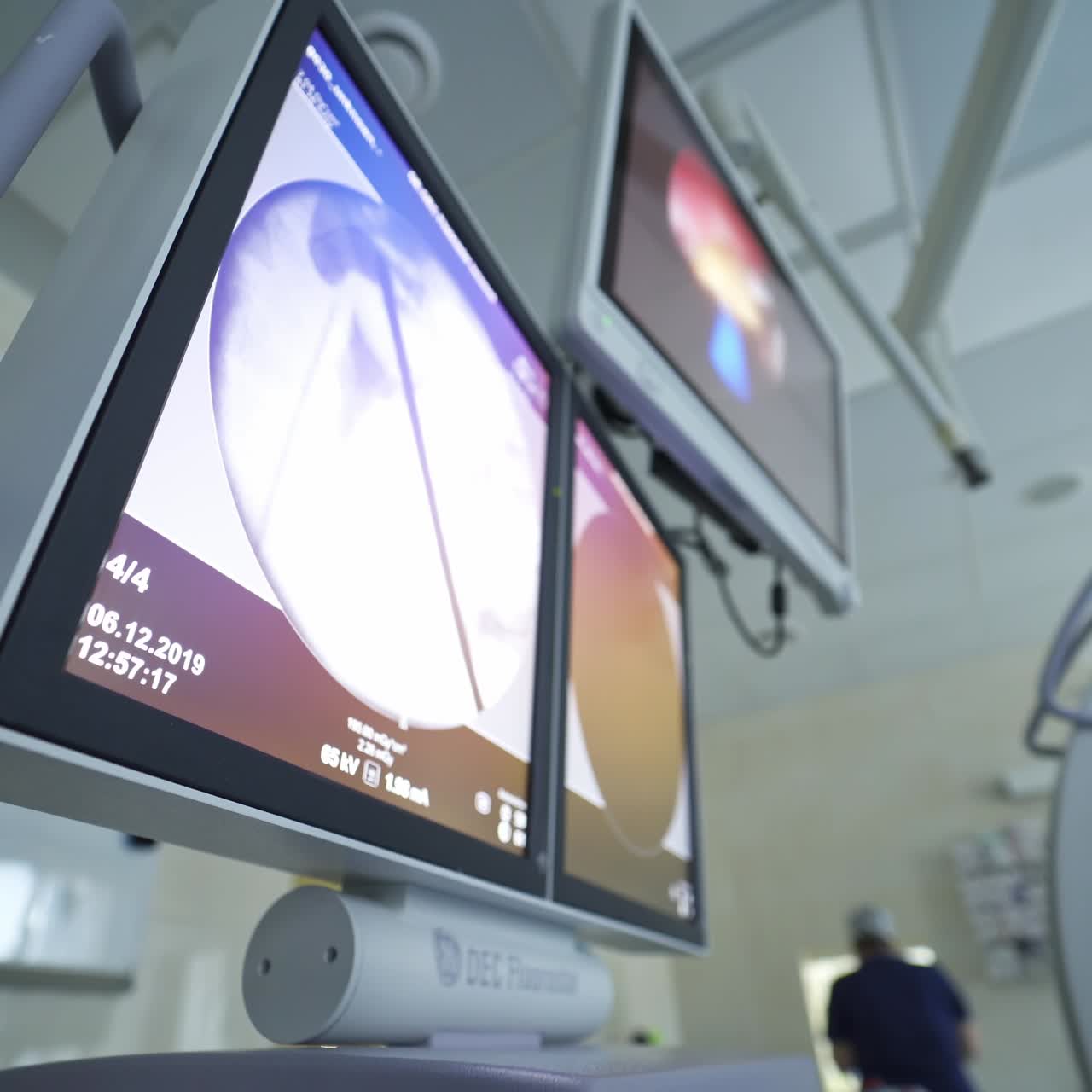 Team of surgeons performs operation. Professional surgeons during surgery in the modern hospital operating room