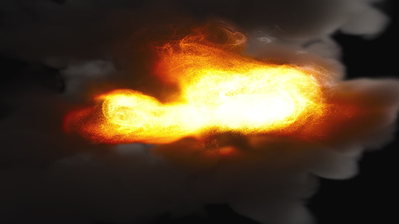 fuego mágico con humo