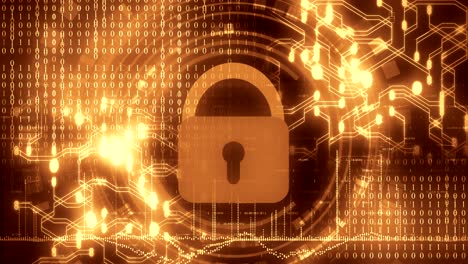 animation depicting the concept of cyber security.