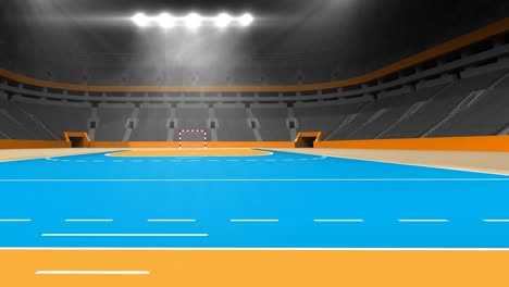 Animación-Del-Estadio-Deportivo-De-Balonmano-Con-Iluminación.