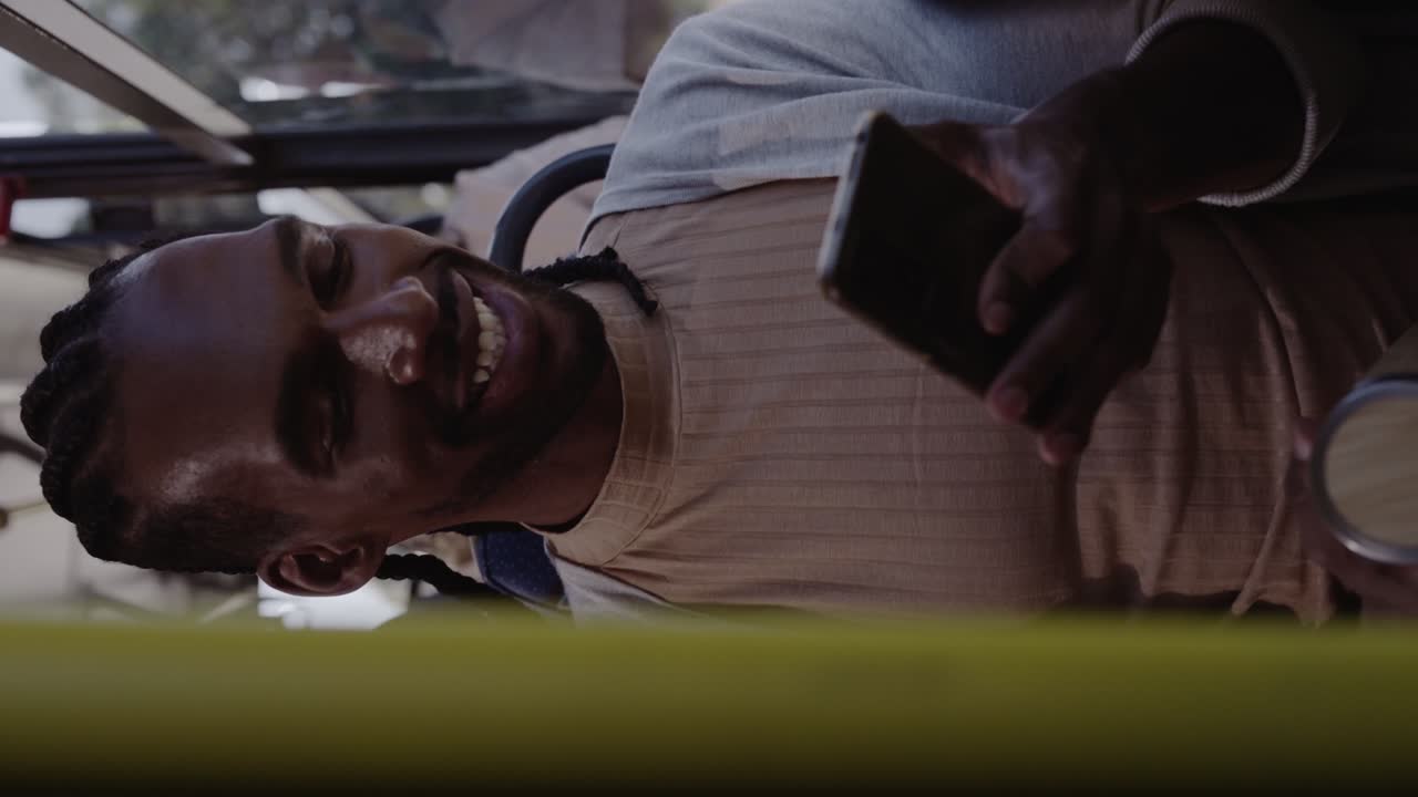 Man looking at his smartphone