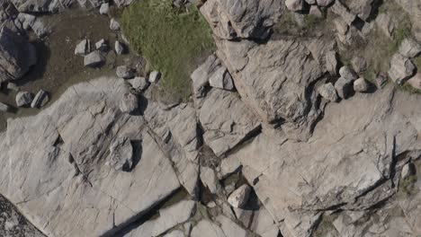 Drone-footage-of-coastal-rocks-in-water-in-Aröd-on-the-Swedish-west-coast