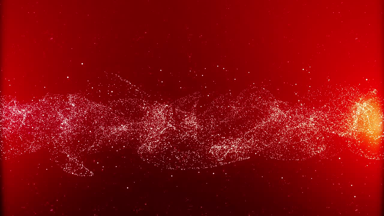 4K 최신 추상 황금색 빨간색 깜박이는 빛나는 먼지 입자 배경 마법 조명 황금색 럭셔리