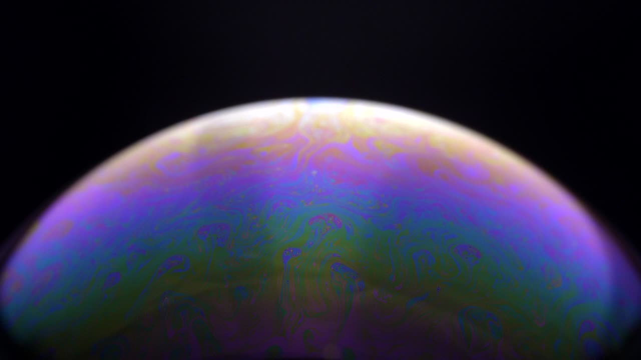 Bright colorful bubble moves in light 29