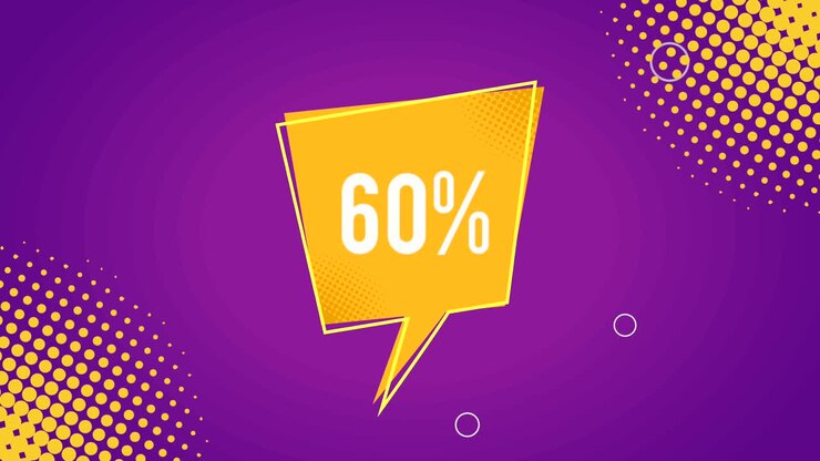 animazione di promozione saldi con offerte percentuali