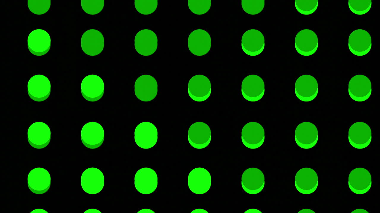 Green Circles Pattern on a Matrix