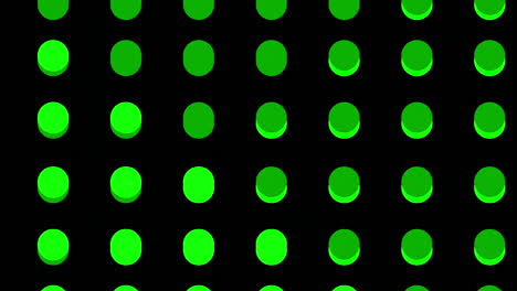 green circles pattern on a matrix