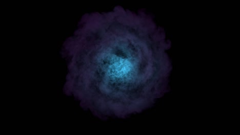 colored smoke in circular motion / twisting smoke.