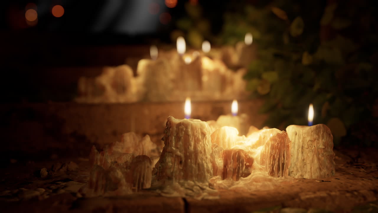 어둠 속에서 타는 양 초