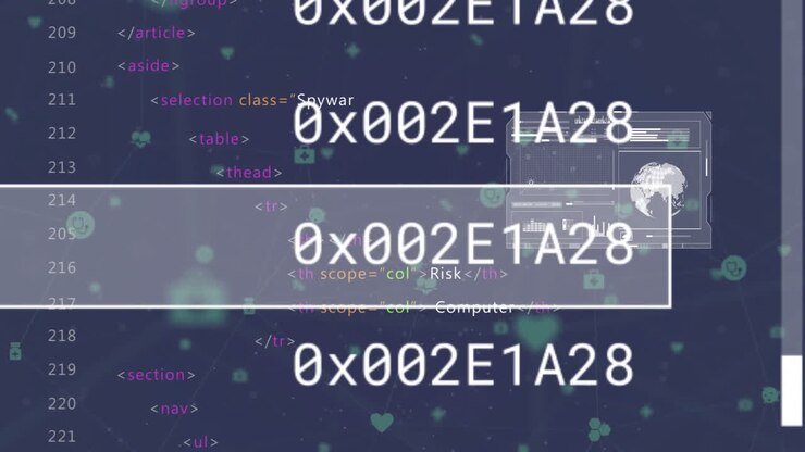 Animatie van gegevensverwerking via computerservers