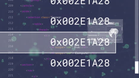 animation of data processing over computer servers