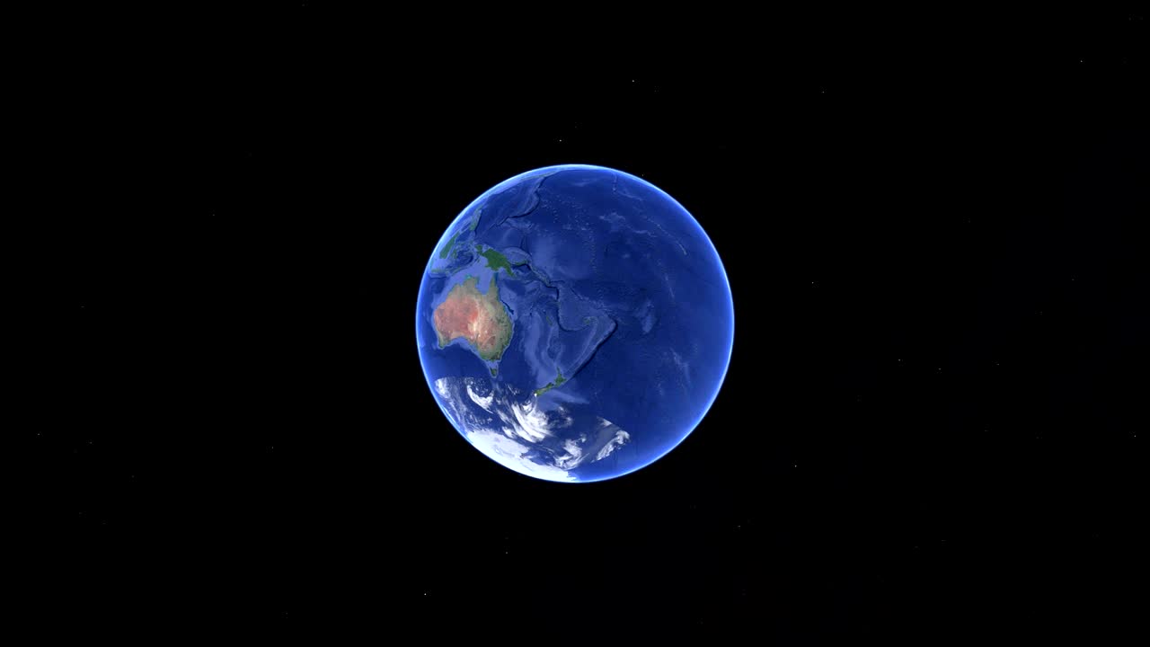 지구의 회전, 우주 지구, 날씨와 함께 우주에서 회전하는 지구