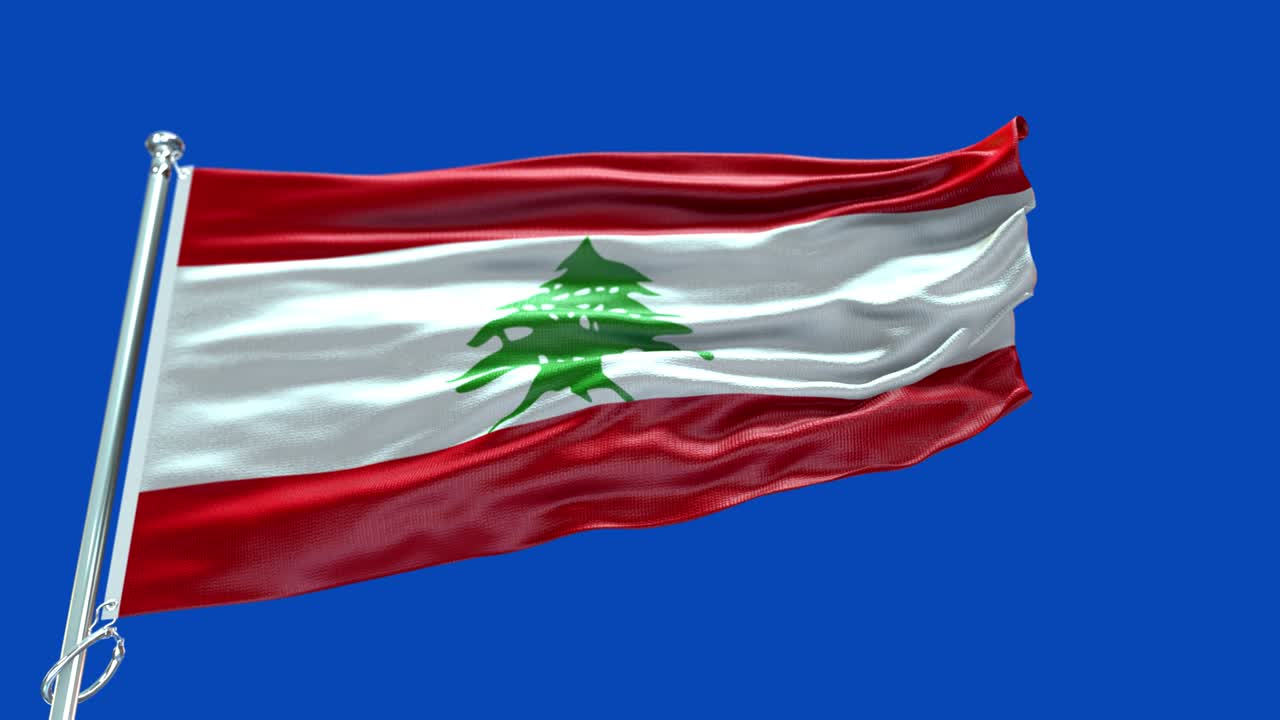 4k bandera muy detallada del líbano - bandera del líbano alto detalle - bandera nacional del líbano patrón de ondas elementos en bucle