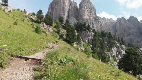 hiking at dolomites italy with a dji mavic air and a yi 4k+ in a stabiliser