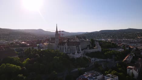 aerial view of matthias church and fisherman's bastion