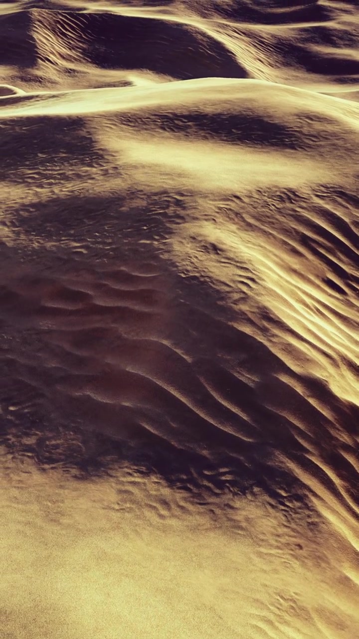 Sand dunes shift under sunlight in a desert landscape during daytime