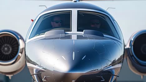 private jet close-up
