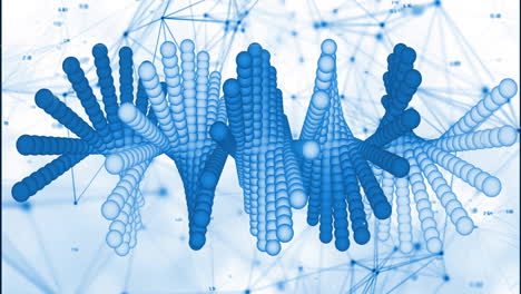 DNA-strand-and-molecular-structure-animation-over-network-of-connections