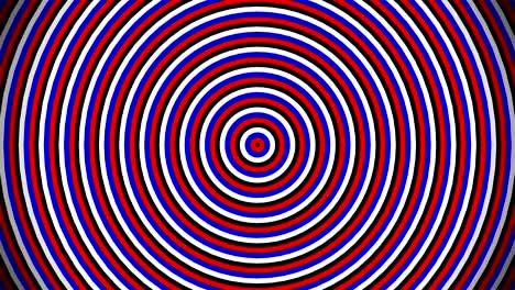 white, blue and red circles, created from the flag of russia. pattern animation, endless loopable movement