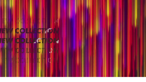 animation of new collection text and neon lines on black background