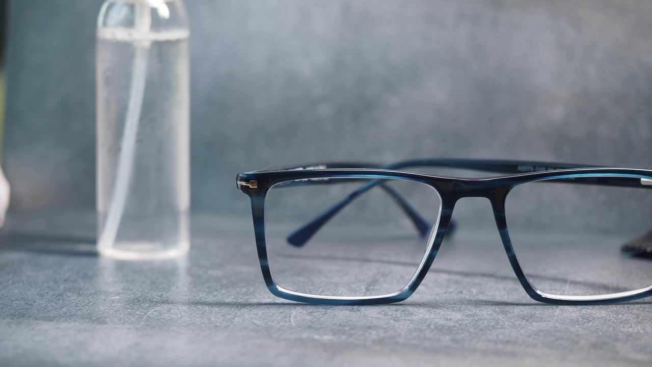 스프레이 병으로 안경을 청소하는 방법