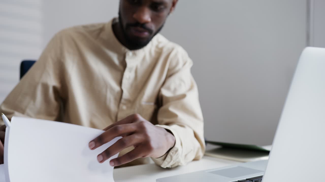 Man Working at a Desk