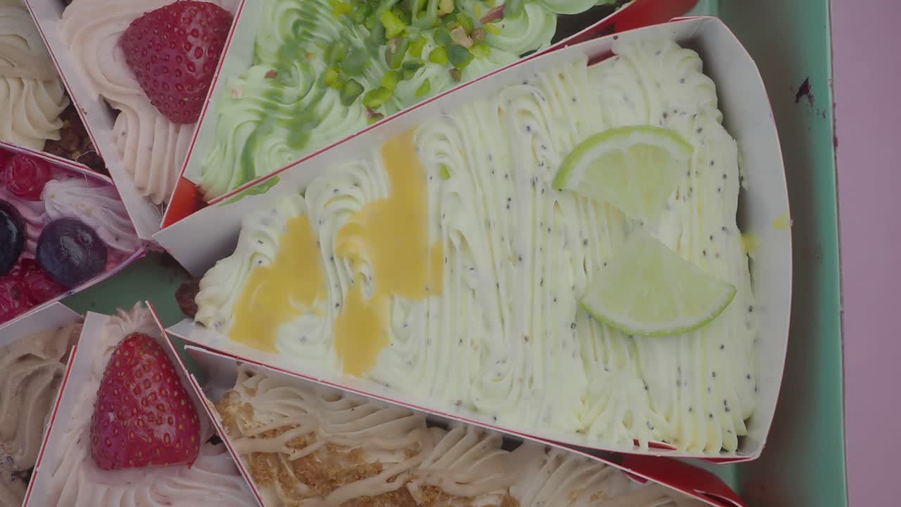 Selection of Cakes with Various Toppings