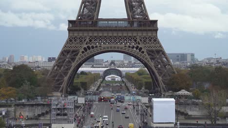 eiffel tower is an iron tower located in the champ de mars in paris